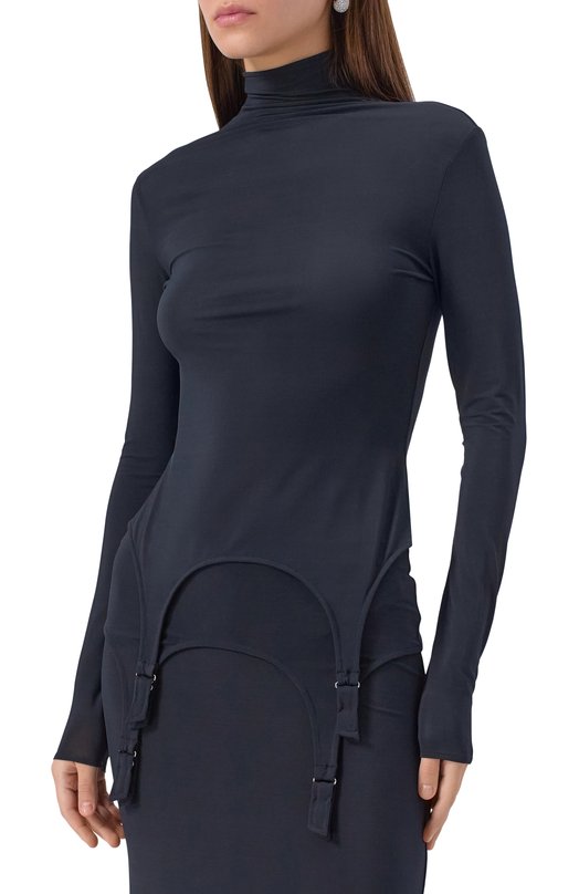 Топ из вискозы Jean Paul Gaultier 25/04-W-T0384/J025 Синий  25/04-W-T0384/J025 Фото 3