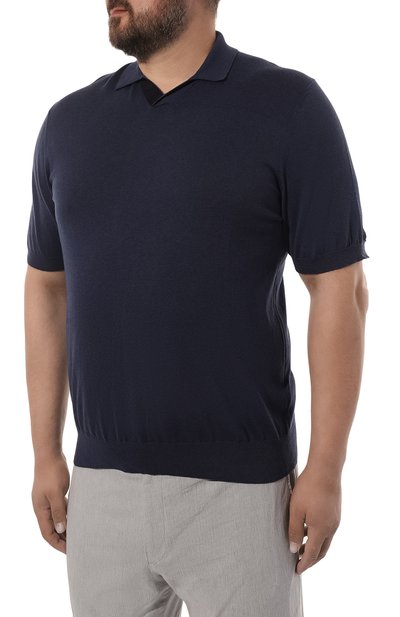 Хлопковое поло CANALI, арт. C0944B/MK01440, фото 3