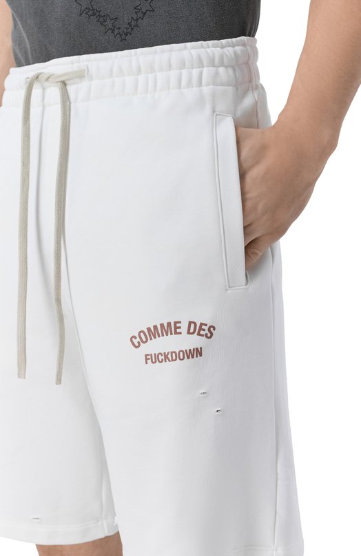 Хлопковые шорты Comme des Fuckdown CFABM01925 Белый  CFABM01925 Фото 5