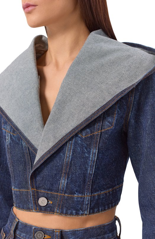 Джинсовая куртка Alaia AA9V0306D014C Синий  AA9V0306D014C Фото 5