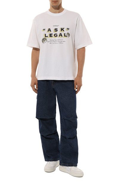 Хлопковая футболка OFF-WHITE, арт. 0MAA120W24JER003, фото 2