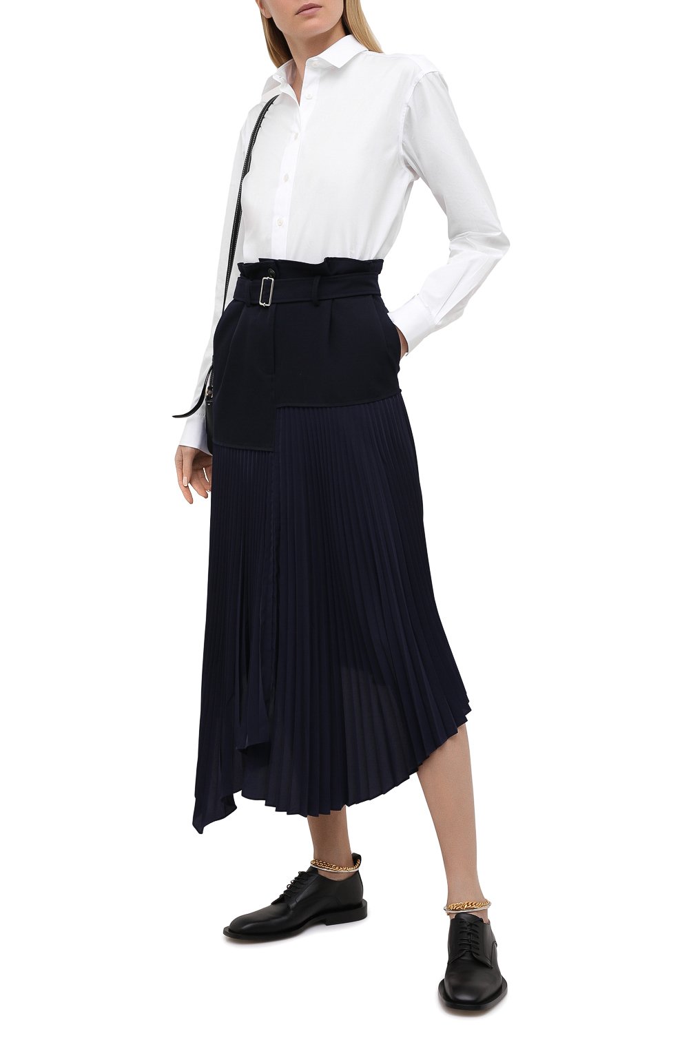 Шерстяная юбка JW ANDERSON темно-синего цвета по цене 89950 руб., арт. SK0064 PG0011, фото 2 Шерстяная юбка JW ANDERSON, арт. SK0064 PG0011, фото 2