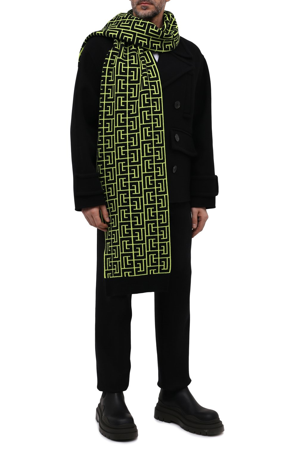 Шерстяной шарф balmain x rossignol BALMAIN, арт. WH2XG010/K054, фото 2