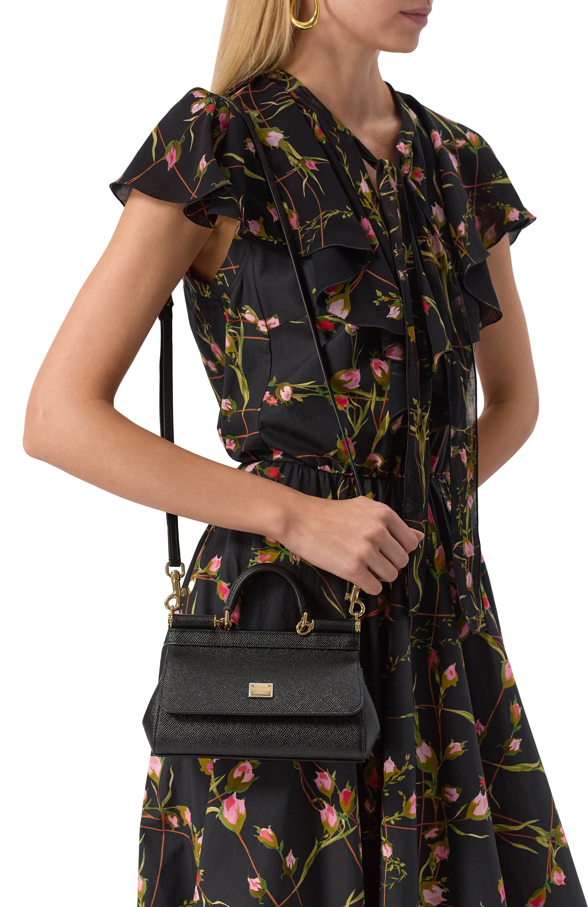 Сумка sicily small DOLCE & GABBANA черного цвета по цене 143000 руб., арт. BB7116/B1001, фото 2 Сумка sicily small DOLCE & GABBANA, арт. BB7116/B1001, фото 2