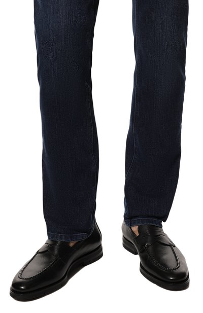 Кожаные пенни-лоферы SANTONI черного цвета по цене 89950 руб., арт. MCNG18007PI2AUSHN01, фото 3 Кожаные пенни-лоферы SANTONI, арт. MCNG18007PI2AUSHN01, фото 3