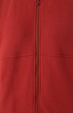 Женский хлопковая толстовка BRUNELLO CUCINELLI красного цвета, арт. MN05NVC306 | Фото 6 (Драгоценные камни: Проставлено; Длина (для топов): Стандартные; Рукава: Длинные; Материал сплава: Проставлено; Женское Кросс-КТ: Кардиган-одежда; Стили: Спорт-шик; Материал внешний: Хлопок)