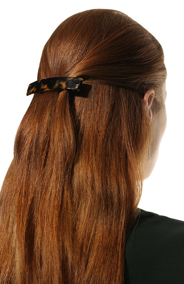 Женская заколка для волос ALEXANDRE DE PARIS коричневого цвета, арт. AA8-736 W | Фото 2 (Региональные ограничения белый список (Axapta Mercury): Не проставлено; Нос: Не проставлено; Материал: Пластик)