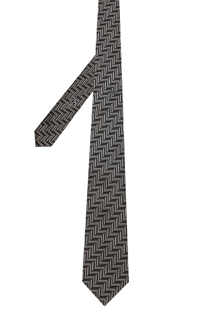 Шелковый галстук GIORGIO ARMANI черного цвета по цене 24050 руб., арт. 360054/9A931, фото 2 Шелковый галстук GIORGIO ARMANI, арт. 360054/9A931, фото 2