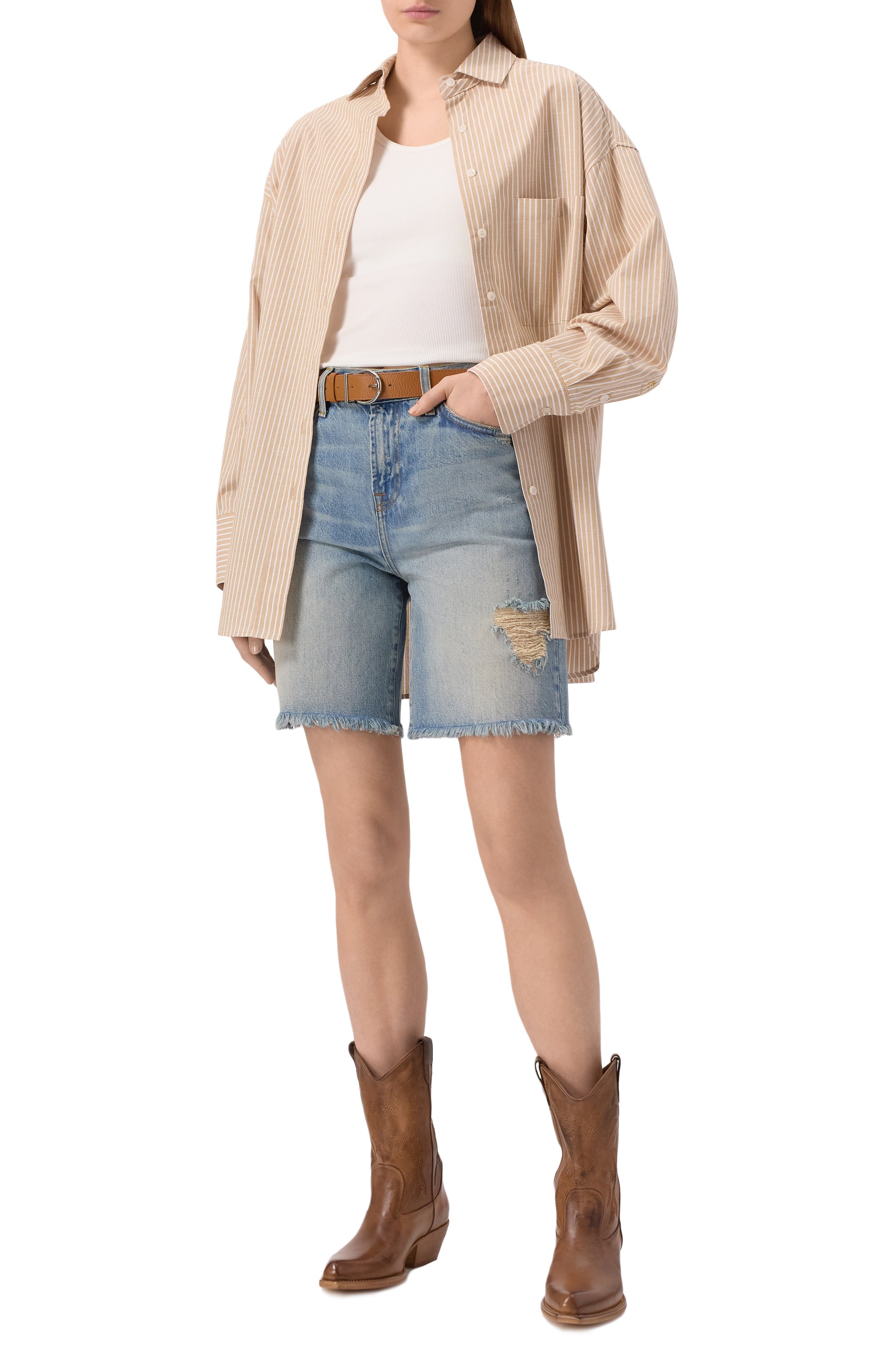 Джинсовые шорты 7 FOR ALL MANKIND, арт. 7U027066CPR, фото 2