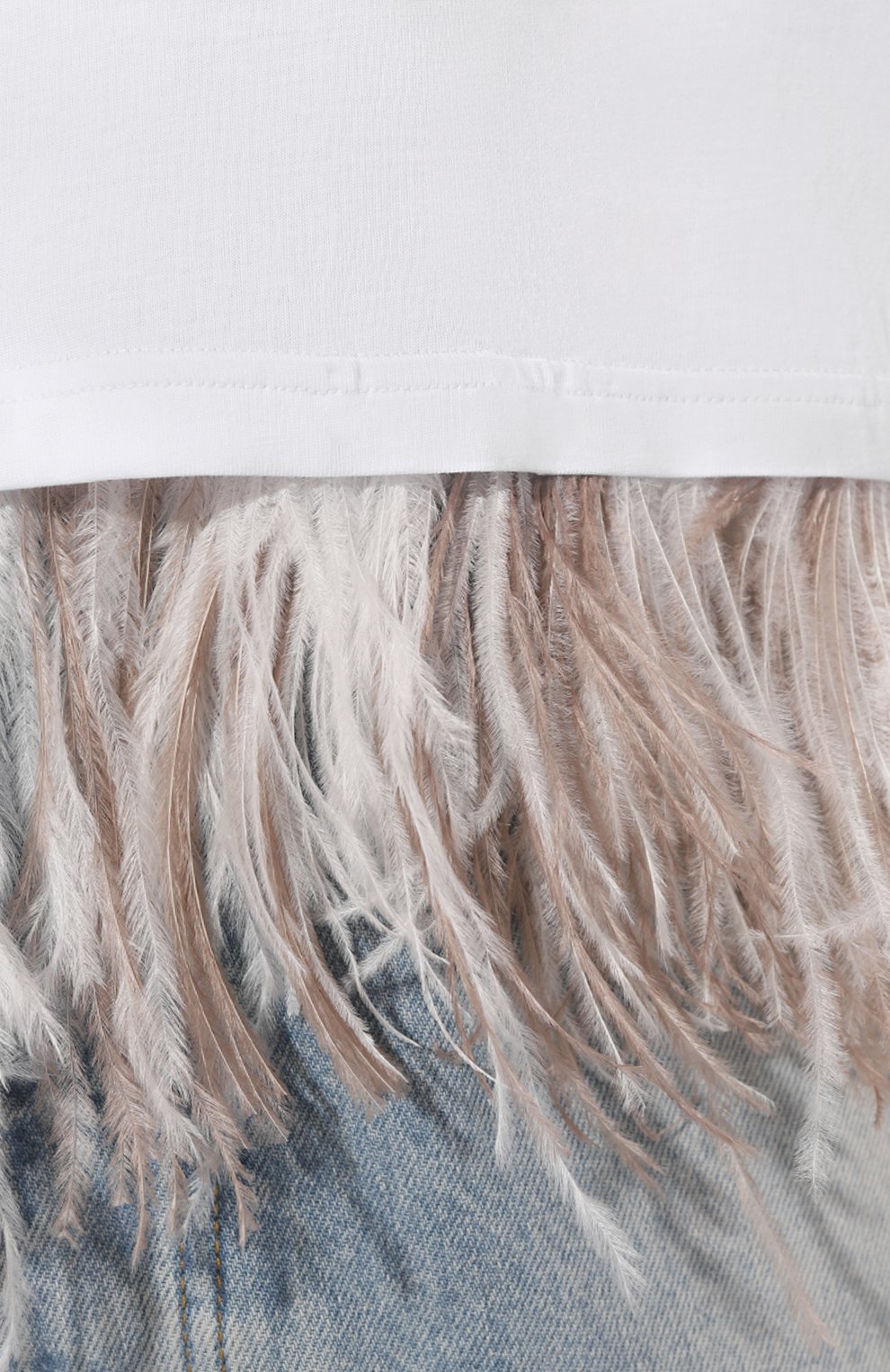 Хлопковая футболка SIMONETTA RAVIZZA белого цвета по цене 47500 руб., арт. S04TP32T602/128, фото 5 Хлопковая футболка SIMONETTA RAVIZZA, арт. S04TP32T602/128, фото 5