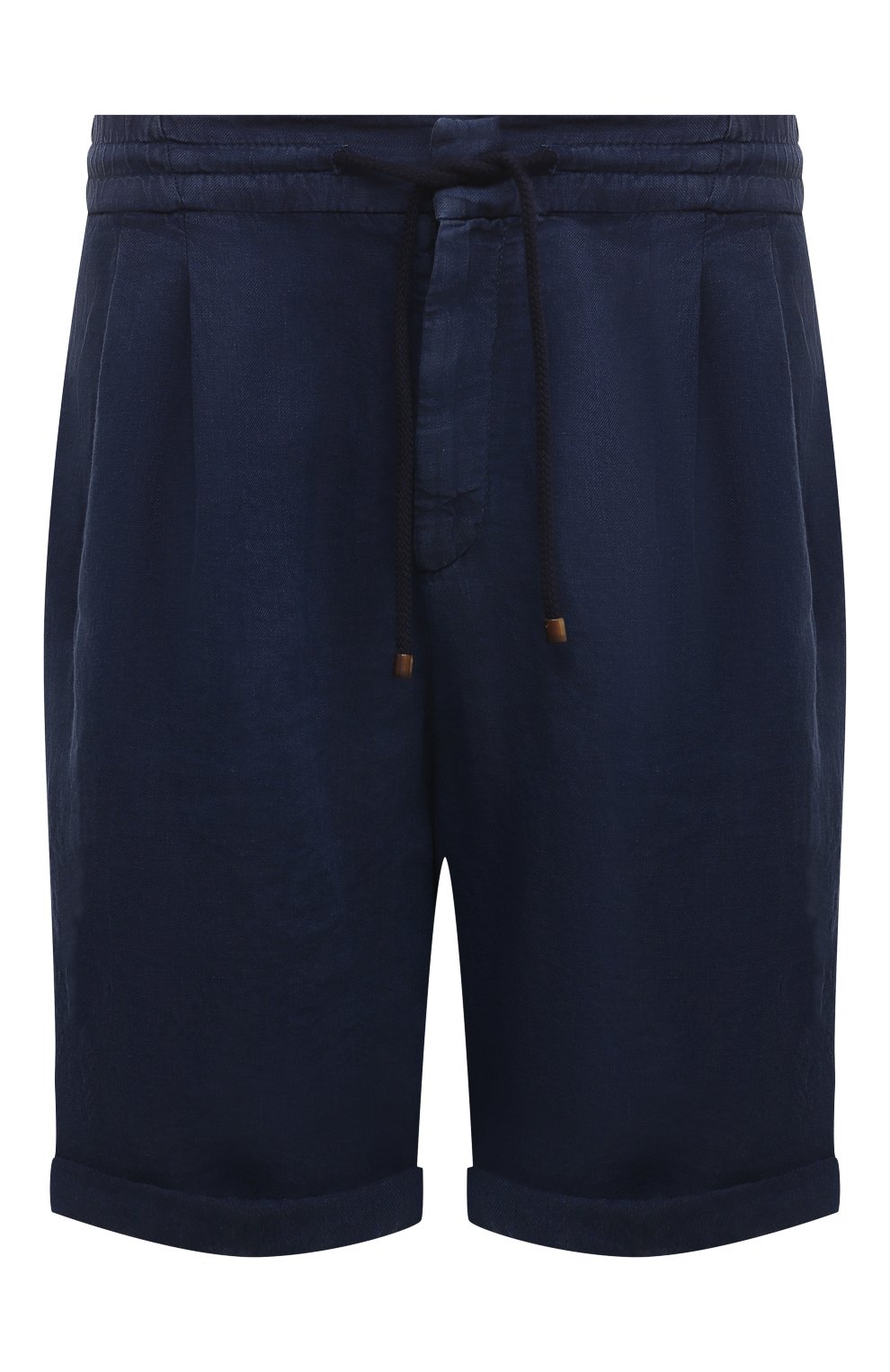 Льняные шорты BRUNELLO CUCINELLI темно-синего цвета по цене 83800 руб., арт. M243DU0020, фото 1 Льняные шорты BRUNELLO CUCINELLI, арт. M243DU0020, фото 1