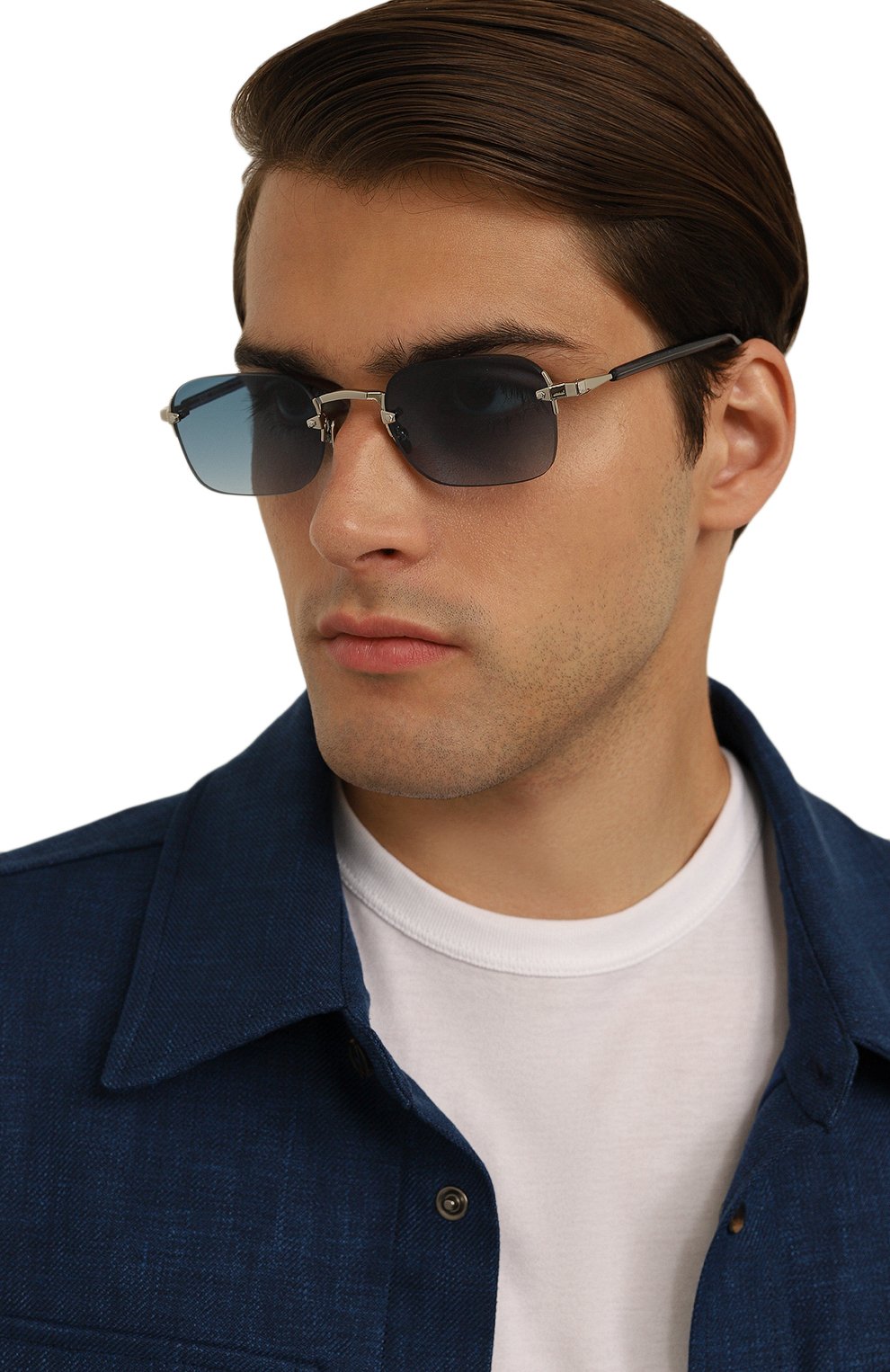 Солнцезащитные очки domsa GAST голубого цвета по цене 22500 руб., арт. D0MSA SILVER D0M03, фото 3 Солнцезащитные очки domsa GAST, арт. D0MSA SILVER D0M03, фото 3