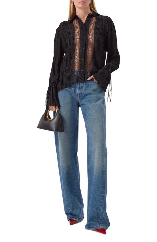 Блузка из вискозы Blumarine 2C466C Чёрный  2C466C Фото 2