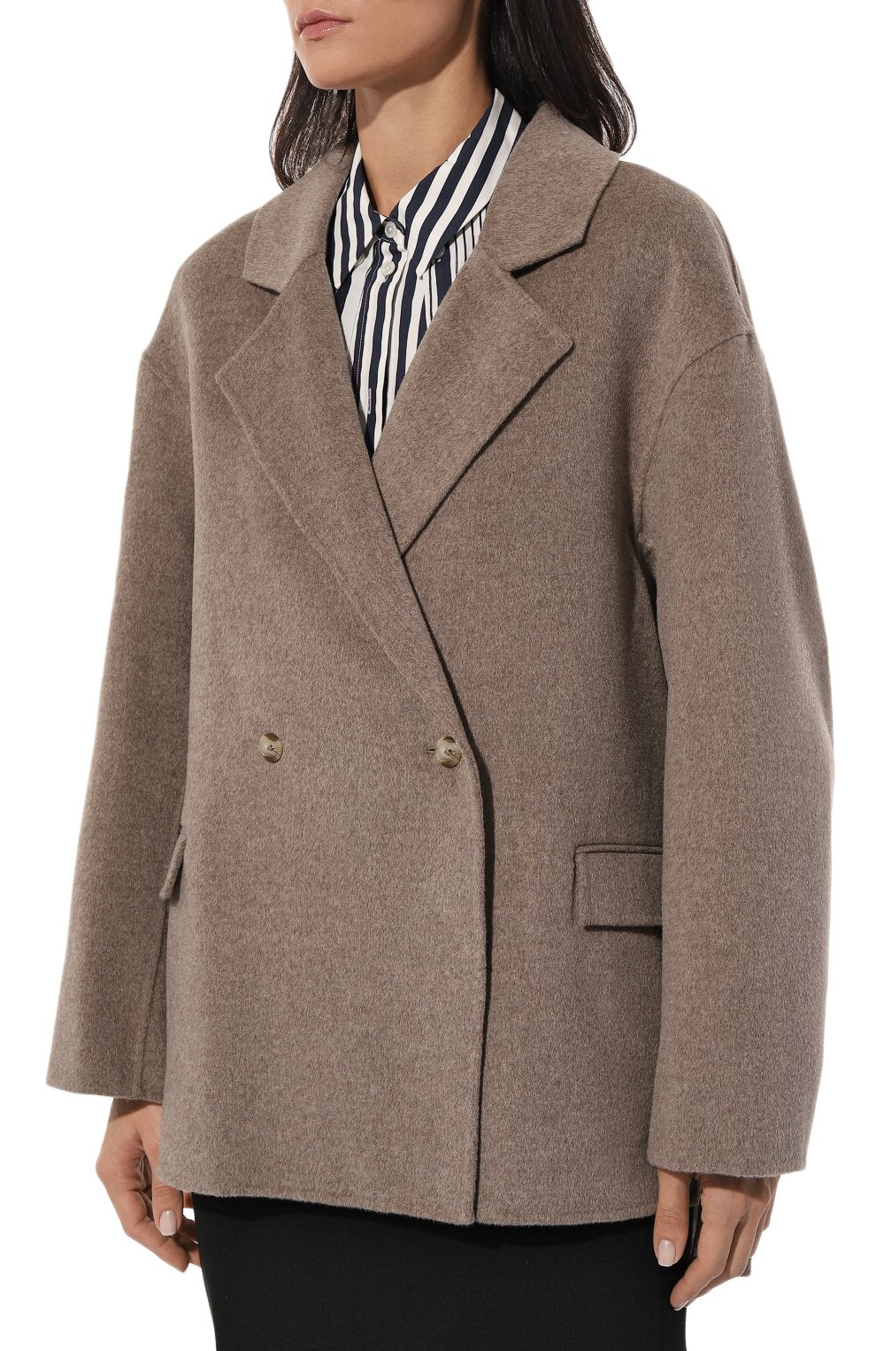 Жакет из шерсти и кашемира LOULOU DE SAISON темно-бежевого цвета по цене 85850 руб., арт. LINA, фото 3 Жакет из шерсти и кашемира LOULOU DE SAISON, арт. LINA, фото 3