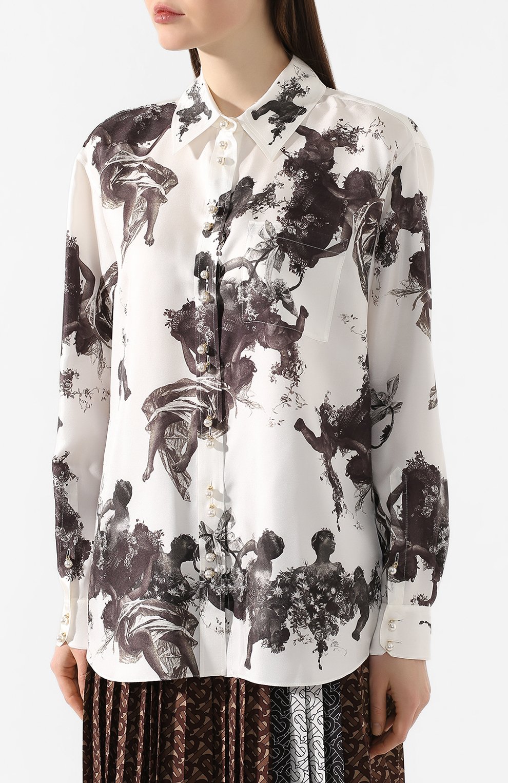 Шелковая рубашка BURBERRY, арт. 8024454, фото 3
