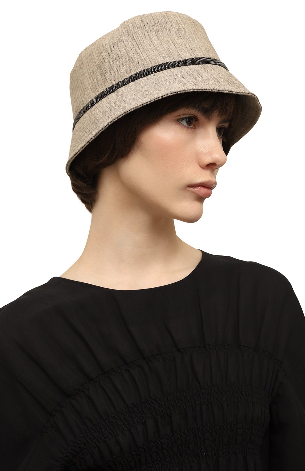 Панама изо льна и хлопка BRUNELLO CUCINELLI, арт. MCAP90071, фото 2