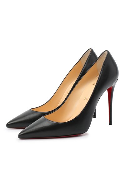 Кожаные туфли kate 100 CHRISTIAN LOUBOUTIN черного цвета по цене 49550 руб., арт. kate 100 nappa shiny, фото 1 Кожаные туфли kate 100 CHRISTIAN LOUBOUTIN, арт. kate 100 nappa shiny, фото 1