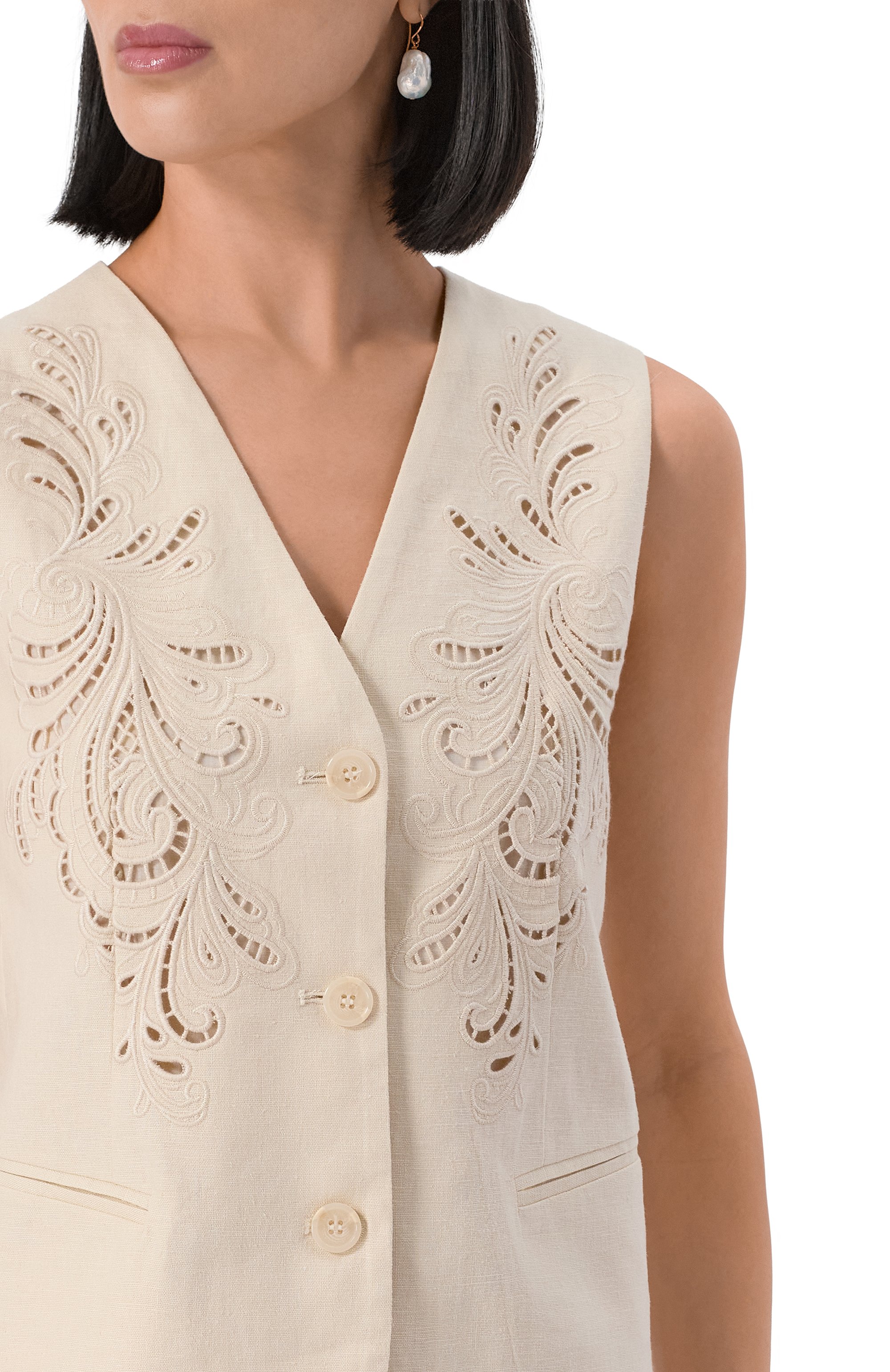 Жилет изо льна и вискозы TWINSET, арт. 251TP2161, фото 5