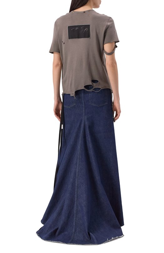 Хлопковая футболка Ann Demeulemeester B0013050/FA638 Серый  B0013050/FA638 Фото 4