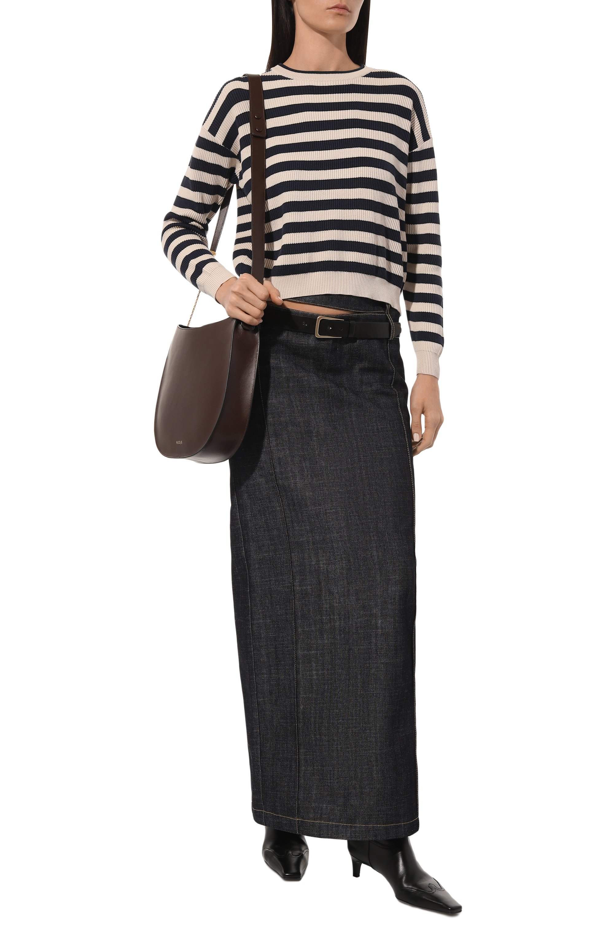 Хлопковый пуловер BRUNELLO CUCINELLI синего цвета по цене 154000 руб., арт. M1919B1331, фото 2 Хлопковый пуловер BRUNELLO CUCINELLI, арт. M1919B1331, фото 2