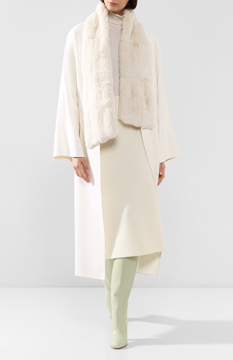 Пальто с меховой отделкой KITON, арт. D48632DK05I38, фото 2