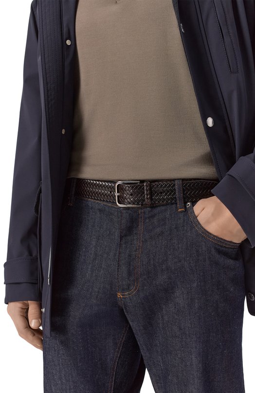 Кожаный ремень BOSS 50560430 Коричневый  50560430 Фото 2