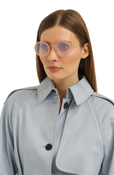 Солнцезащитные очки EYEPETIZER светло-розового цвета по цене 22650 руб., арт. LULU 4/17-32F, фото 2 Солнцезащитные очки EYEPETIZER, арт. LULU 4/17-32F, фото 2