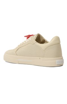 Женские текстильные кеды new low vulcanized OFF-WHITE бежевого цвета, арт. 0WIA288S24FAB001 | Фото 5 (Материал внешний: Текстиль; Подошва: Платформа; Материал внутренний: Натуральная кожа, Текстиль; Материал сплава: Проставлено; Материал утеплителя: Без утеплителя; Драгоценные камни: Проставлено; Стили: Кэжуэл)