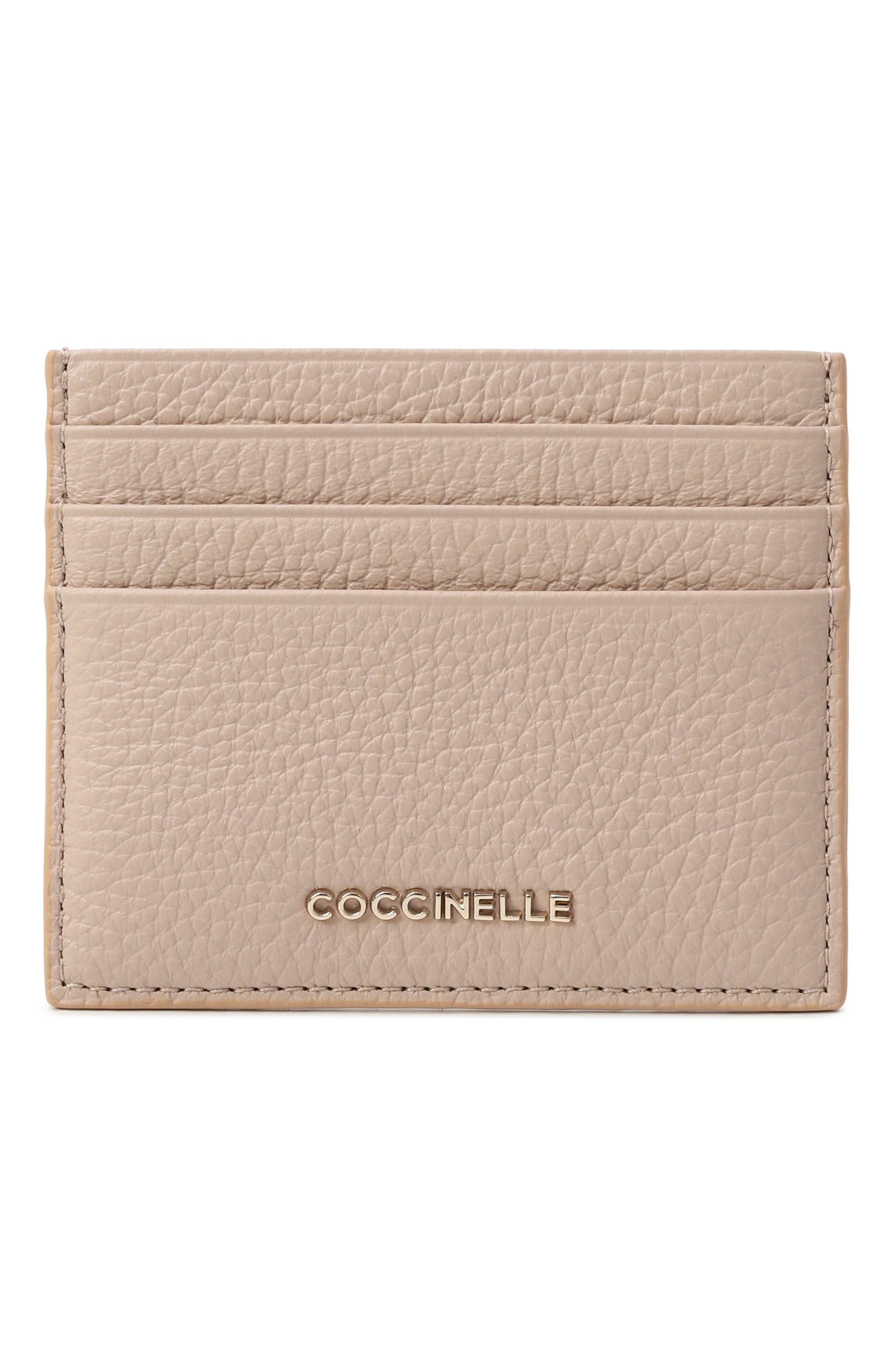 Кожаный футляр для кредитных карт COCCINELLE светло-бежевого цвета по цене 6050 руб., арт. E2MW5129501, фото 1 Кожаный футляр для кредитных карт COCCINELLE, арт. E2MW5129501, фото 1