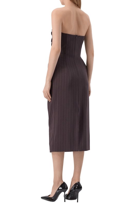 Шерстяное платье Magda Butrym 230925 Коричневый  230925 Фото 3