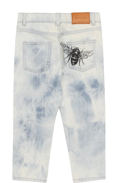 Джинсы с декоративными потертостями и принтом GUCCI, арт. 499889/XD718, фото 2