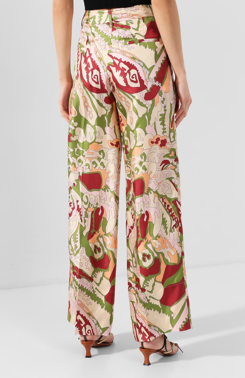 Шелковые брюки VICTORIA BECKHAM, арт. 1120WTR000861C, фото 4