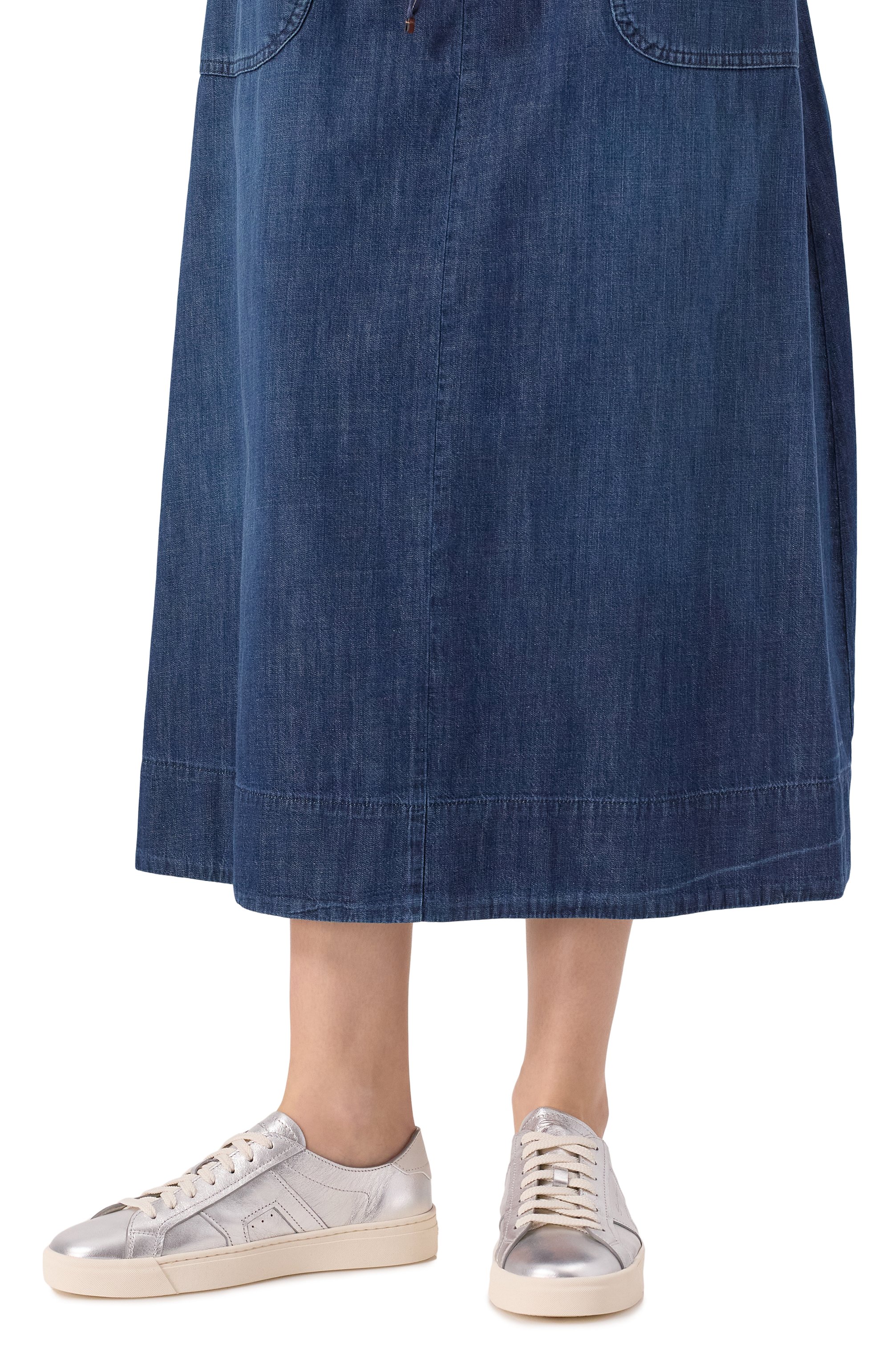 Кожаные кеды SANTONI, арт. WBGG61321PNNTPWT, фото 3