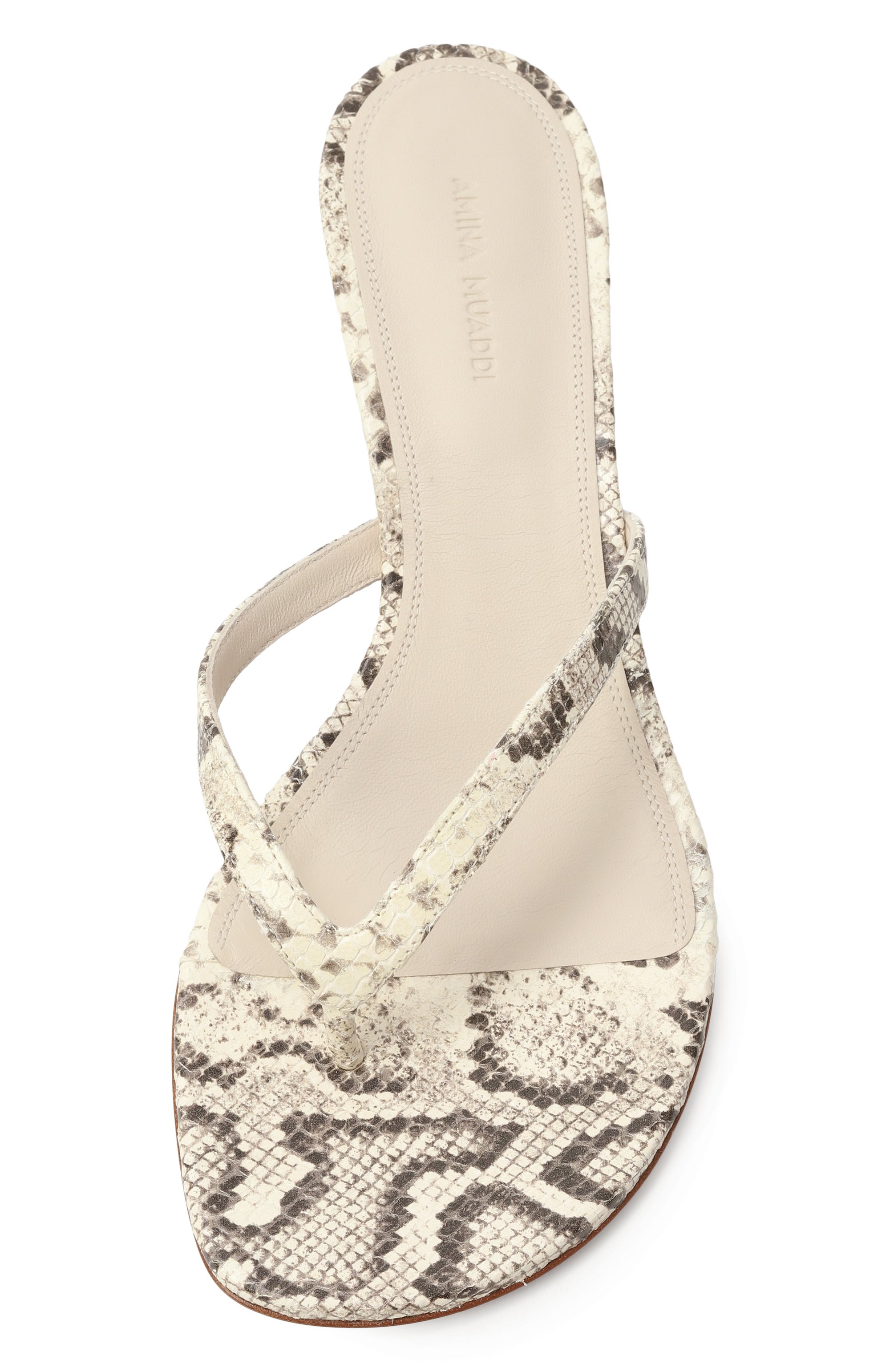 Кожаные мюли juliette 45 AMINA MUADDI, арт. JULIETTE TH0NG 45/PRINTED SNAKE, фото 6