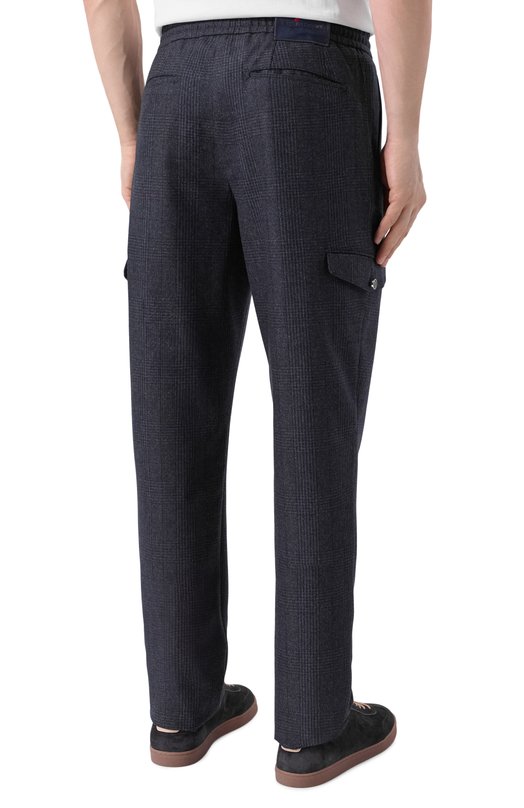 Шерстяные брюки Kiton UPLACTK0127G07 Синий  UPLACTK0127G07 Фото 4