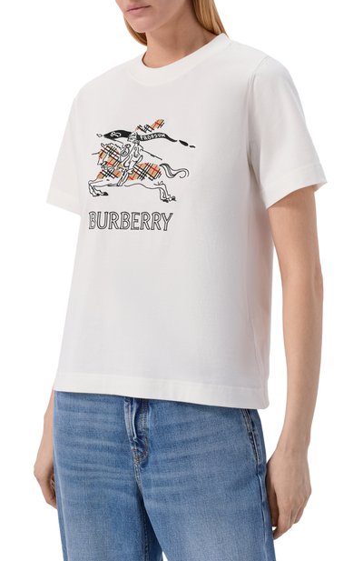 Хлопковая футболка BURBERRY, арт. 8121038, фото 3