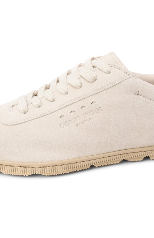 Замшевые кроссовки Giorgio Armani X2X208/XF829 Кремовый  X2X208/XF829 Фото 7