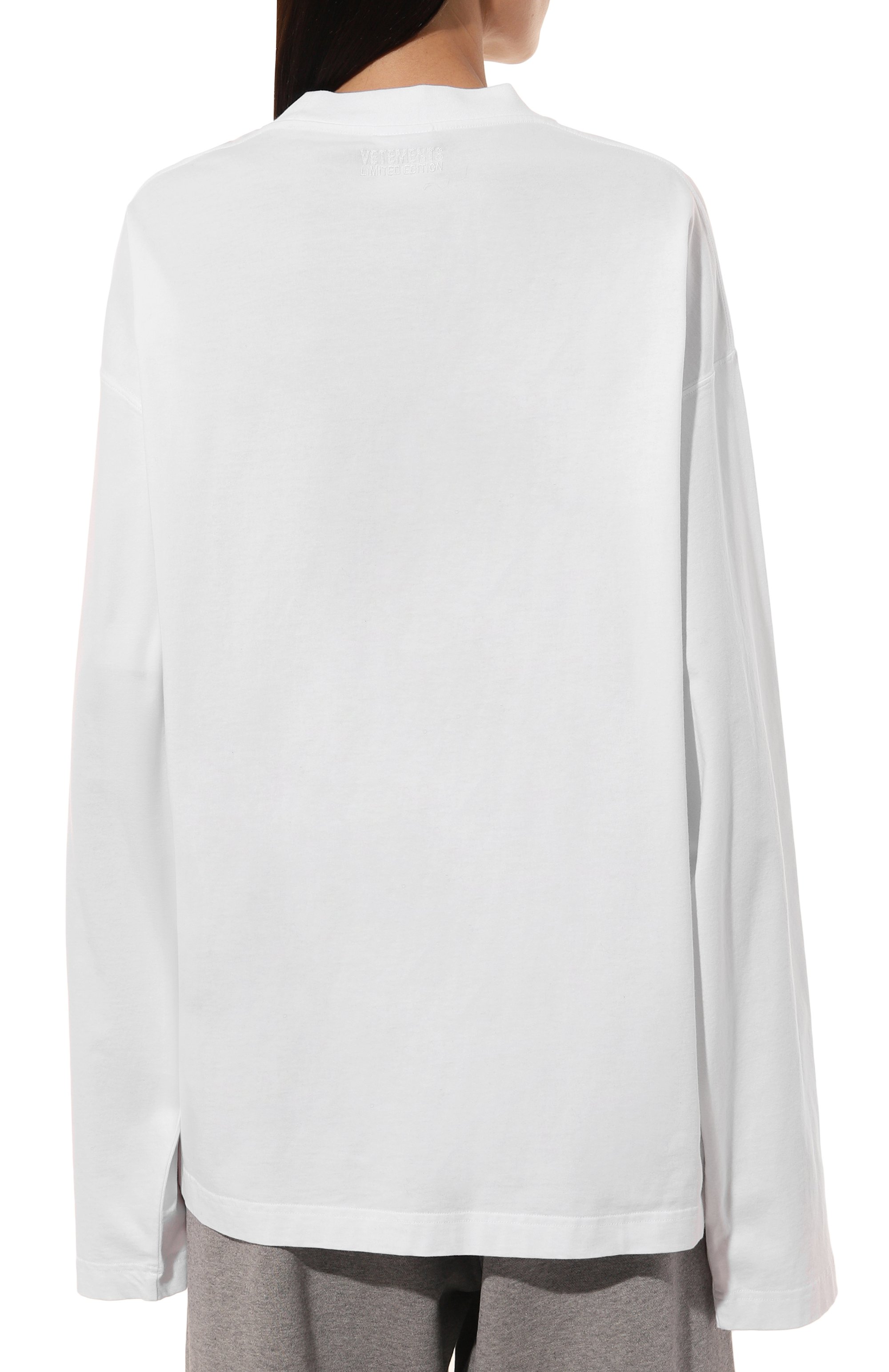 Хлопковый лонгслив VETEMENTS, арт. UA66LS630W, фото 4