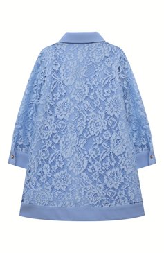 Детское платье ELIE SAAB JUNIOR голубого цвета, арт. EFAB004 TS0661/2A-6A | Фото 2 (Материал подклада: Вискоза; Материал внешний: Синтетический материал; Рукава: Длинные; Драгоценные камни: Проставлено; Материал сплава: Проставлено; Девочки Кросс-КТ: Платье-одежда; Случай: Формальный; Ростовка одежда: 6 лет | 116 см)