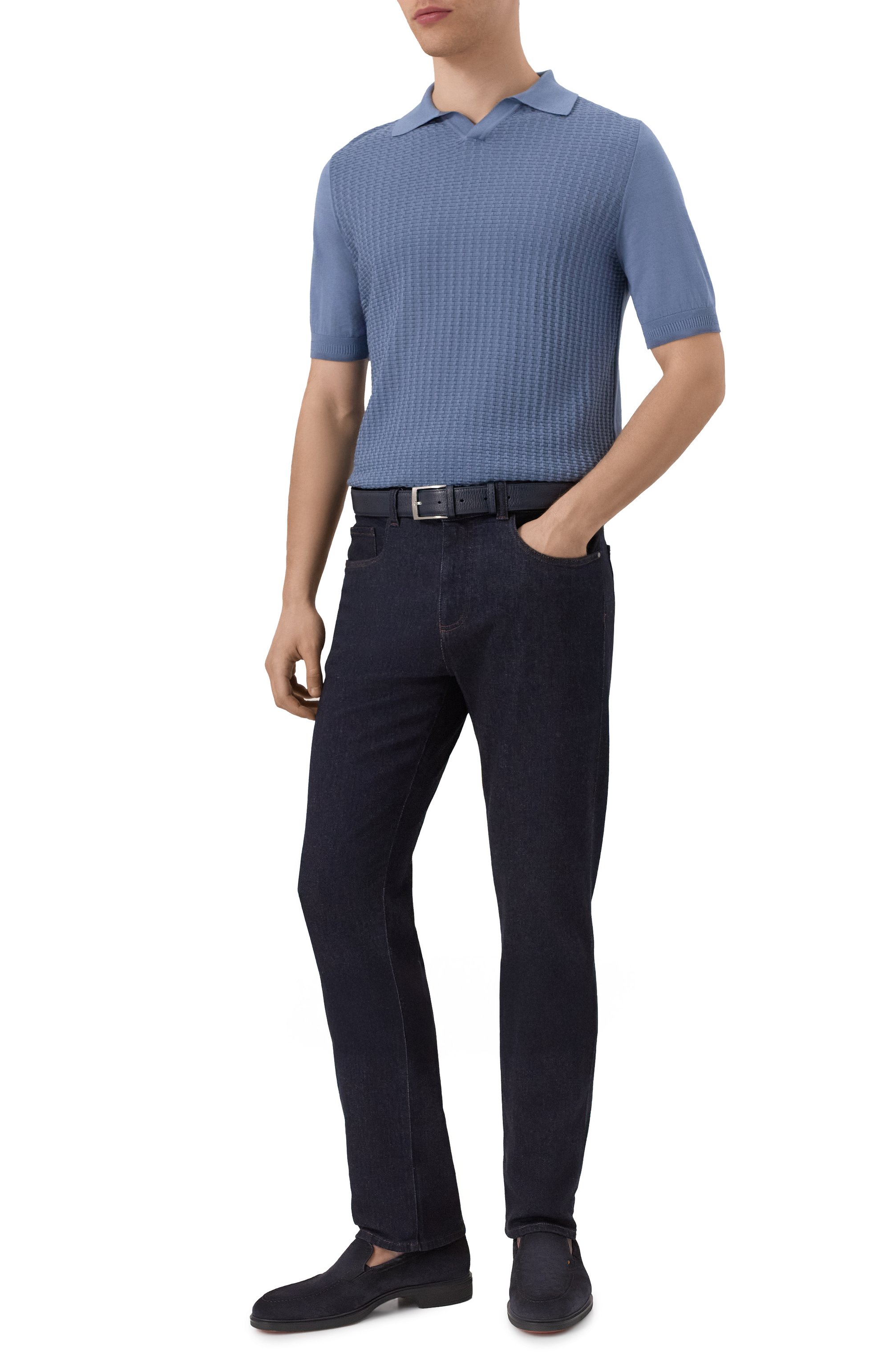 Поло из шелка и хлопка ZILLI, арт. KLP002M0145VZWE00, фото 2