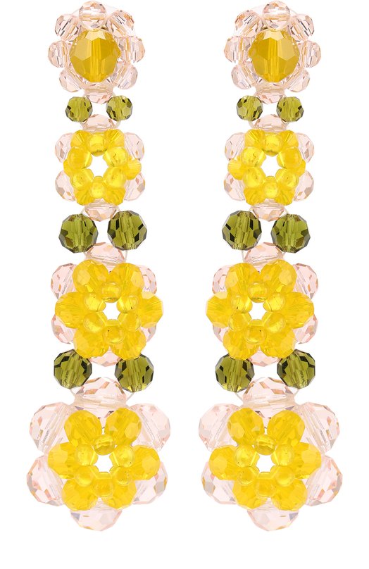 

Серьги из бусин в виде цветов Simone Rocha, Жёлтый