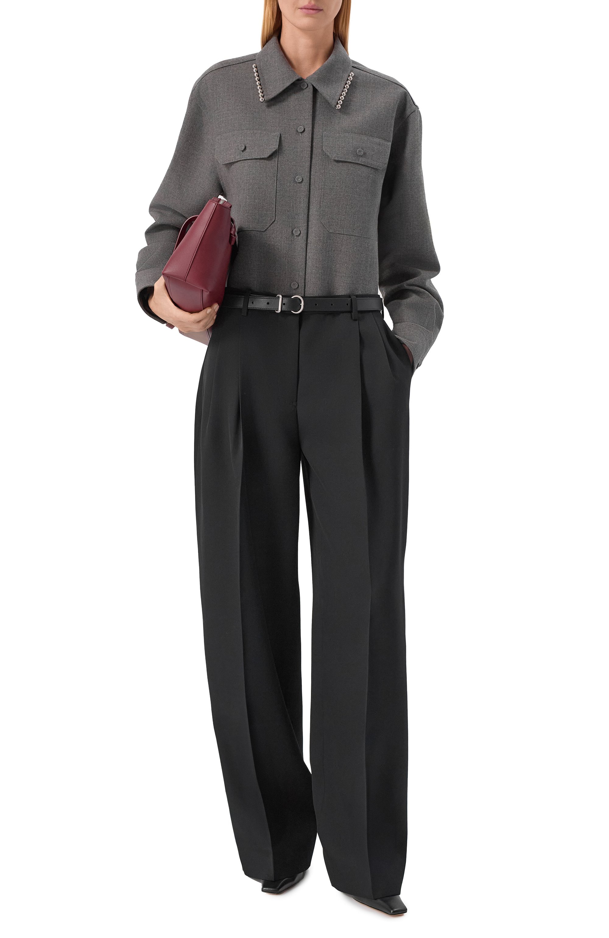 Шерстяные брюки JIL SANDER, арт. J02KA0196/J40002, фото 2