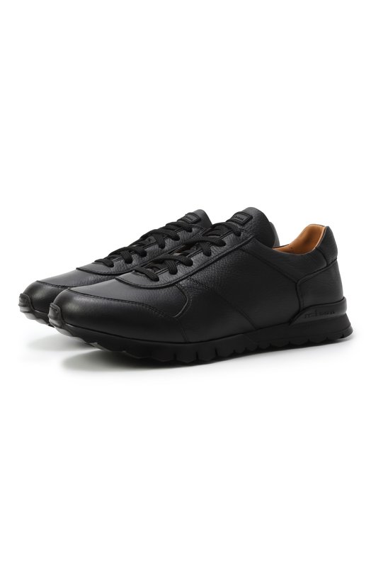 Кожаные кроссовки Kiton USSA114N0012608 Чёрный USSA114N0012608