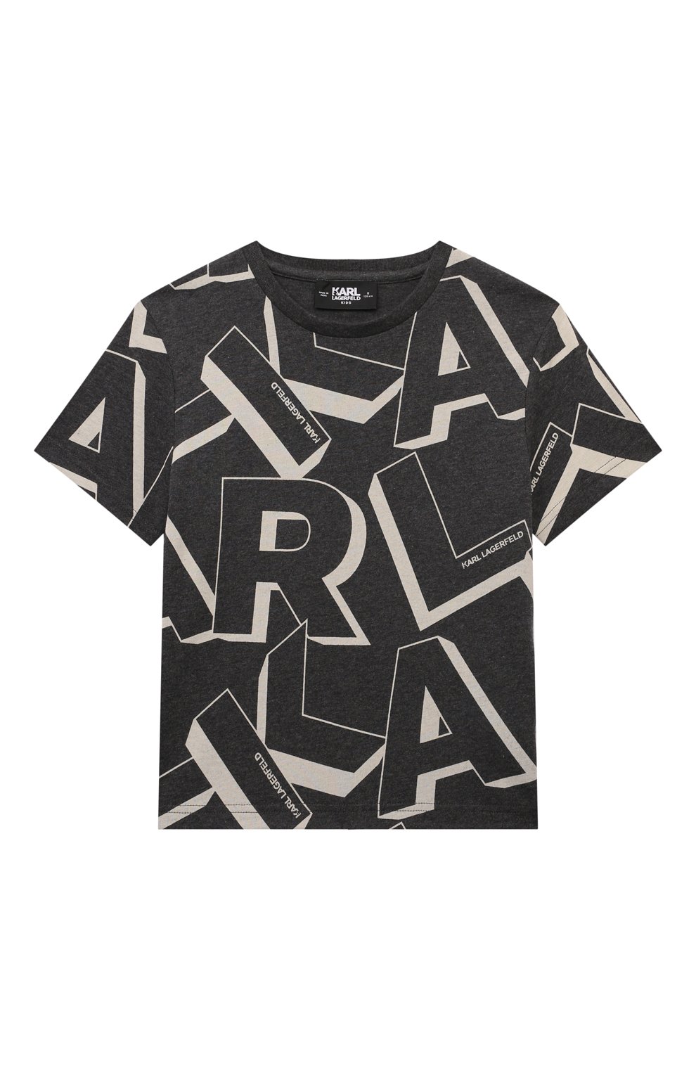 Хлопковая футболка KARL LAGERFELD KIDS, арт. Z30244, фото 1