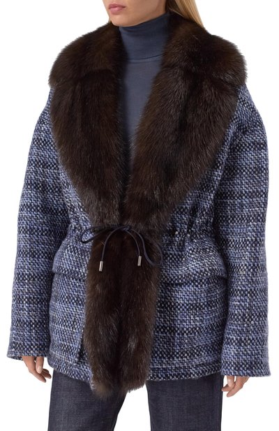 Куртка из кашемира и шелка с подкладкой из норки и воротником из соболя MVST, арт. M25.1MW.0001N/TES5002, фото 3