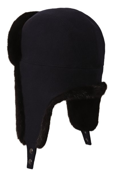 Кашемировая шапка-ушанка с мехом норки VICTORIA KUSENKOVA, арт. 099102885153, фото 3