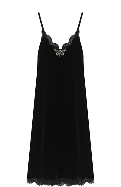 Приталенное платье-комбинация с кружевной отделкой GUCCI, арт. 477113/ZJD24, фото 1