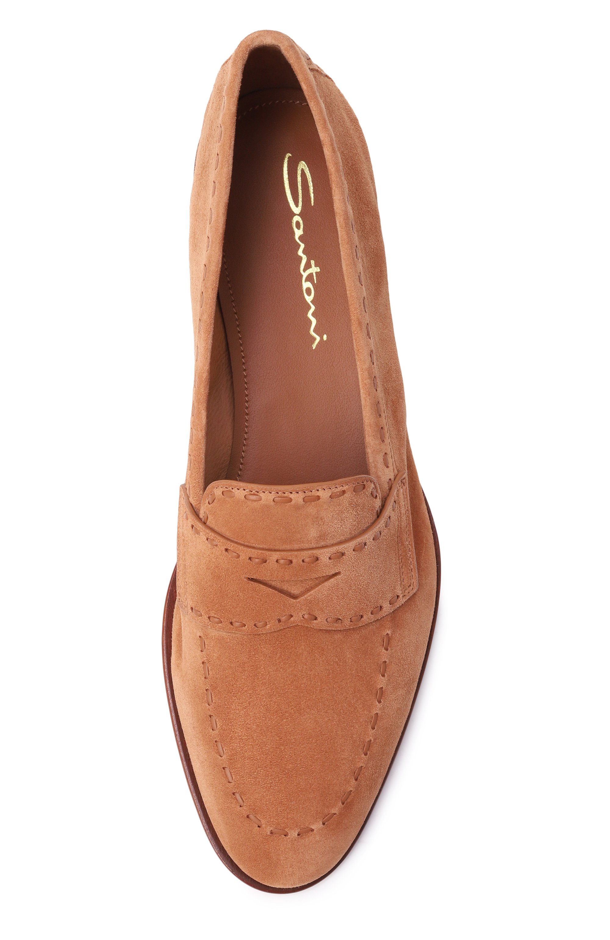 Замшевые пенни-лоферы SANTONI, арт. WUSG72077HAFSHTH, фото 6