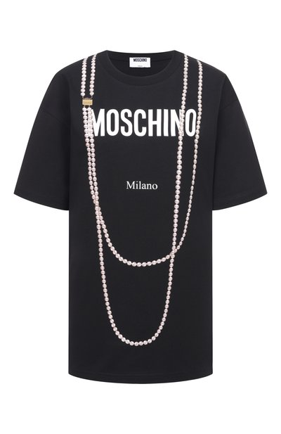 Женская хлопковая футболка MOSCHINO, арт. V0718/0541