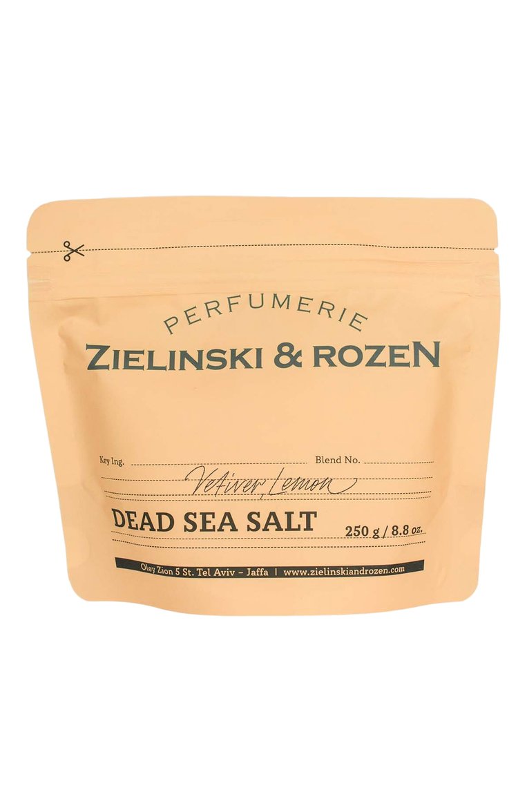 Соль мертвого моря ветивер, лимон (250g) ZIELINSKI&ROZEN бесцветного цвета, арт. 7290116440439 | Фото 1 (Региональные ограничения белый список (Axapta Mercury): Не проставлено; Нос: Не проставлено; Тип продукта: Соли; Назначение: Для тела; Косметика кросс-кт: Уход У)